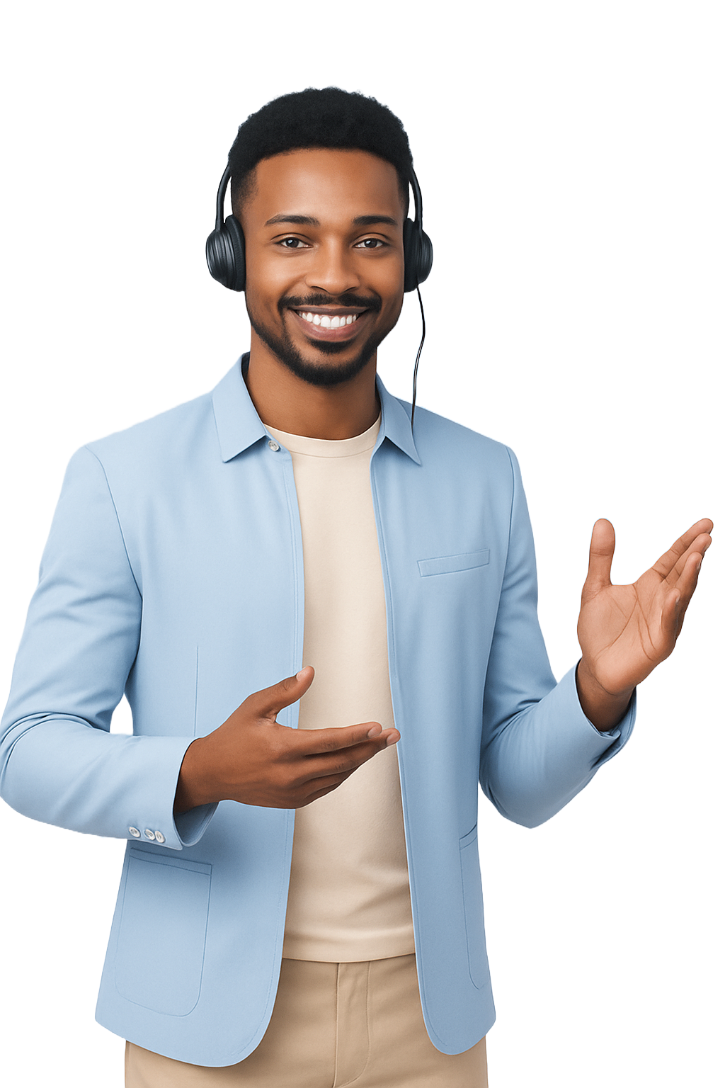 Professional customer service representative with headset - VoisSync AI agent